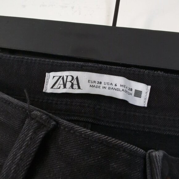 Zara Raw Hem Skinny Retro 70s 80s Moto Biker Style Jean's 6 - Picture 3 of 7